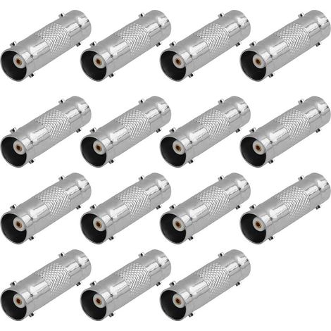 15 Pièces Adaptateurs Connecteurs BNC Femelle à BNC Femelle pour Caméras de Sécurité CCTV, Connecteurs en Métal Nickelé, Résistants à la Corrosion (1/5)