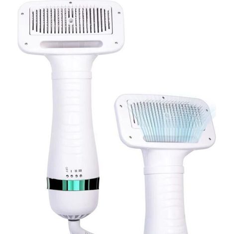 Cat and dog brush with hair dryer, three speed settings, easy coat drying, one-click brushing (1/4)