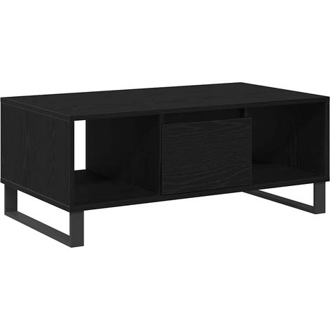 Maison Exclusive - Couchtisch Schwarz Eichen-Optik 90 x 50 x 36,5