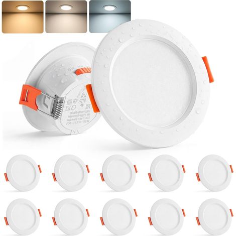 Spot LED Encastrable Salle de Bain, 4W Trou 55-68mm, Lot de 10 (1/5)