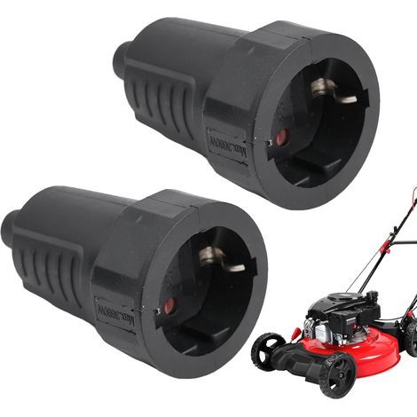 Schuko-Stecker, 250 V, 16 A, Schutzart IP44, robuster PVC-Stecker, für den Innen- und Außenbereich, z. B. für Rasenmäher oder Baustellen (1/5)