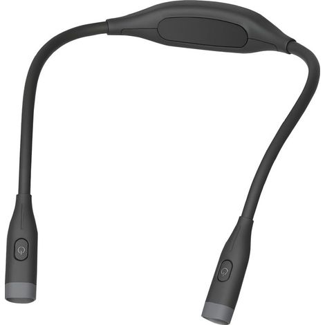 Lampe de lecture rechargeable pour le cou, lampe de lecture LED, 3 modes de couleur et intensité,noir [Classe énergétique A] (1/5)