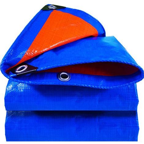 Telo - Blu/Arancione - Resistente al calore - 2 x 4 m