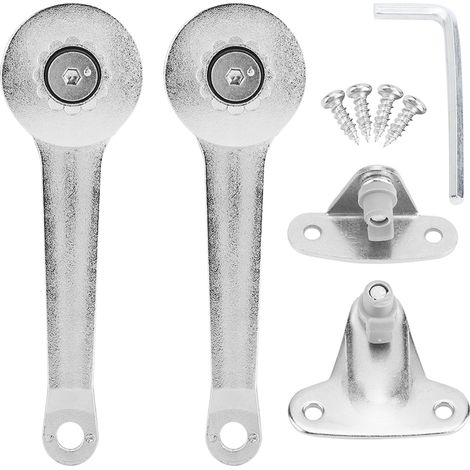 Lot de 2 charnières à ressort pivotantes résistantes pour porte de placard, penderie ou armoire (1/5)