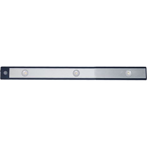 Lampada LED ultrasottile per armadio, intelligente, ricaricabile, senza fili, con sensore di movimento, 40 cm / 15,7 pollici, nera -Crezuo