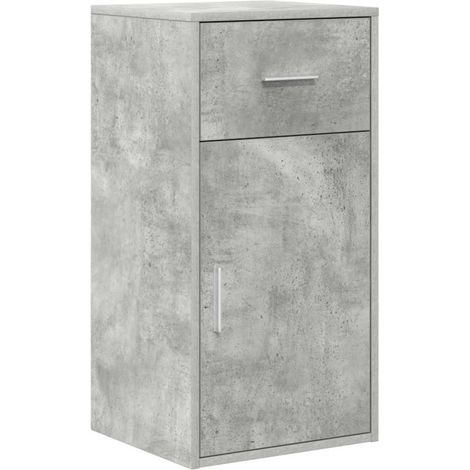 Maison Exclusive - Credenza con cassetto Grigio cemento 38 x 34 x 75 cm (1/5)