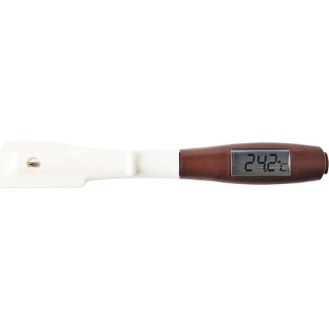 mastrad – Termosonda Spatola 2 in 1: Termospatola Cioccolato E Termometro A Cuore – Termometro Mixer – Spatola Silicone Amovilbe – Batteria Inclusa, Marrone (1/5)