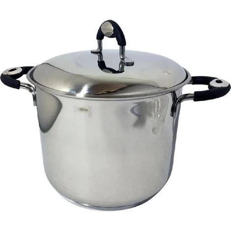 Pentola in Acciaio con Coperchio e Manici New Bavaria 18 cm