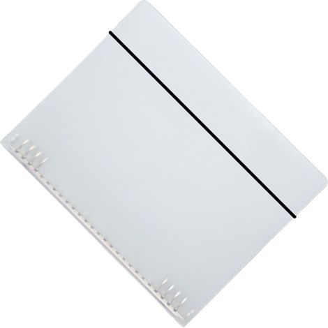 Ordnerhülle aus transparentem, weißem Kunststoff, abnehmbar, großes Fassungsvermögen, für Akten und Notizen, B5, 8-Loch (217 x 275 mm / 8,5 x 10,8 Zoll) (1/4)