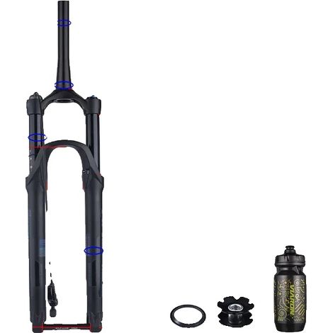 Horquilla de bicicleta, rebote ajustable, tubo cónico, 29" 120 mm, control remoto (1/2)