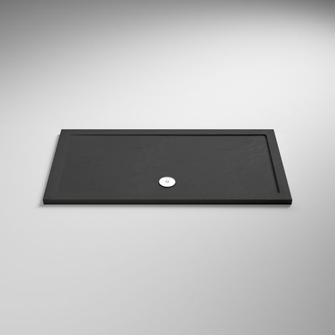 Nuie Pearlstone Grey Slate Effect Rectangular Shower Tray 1700mm x 760mm (1/6)