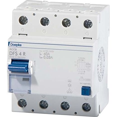 DOEPKE DISJONCTEUR À DFS4 063-4/0,03 INTERRUPTEUR A R DIFFÉRENTIEL DE PROTECTION 4014712111080 9144911