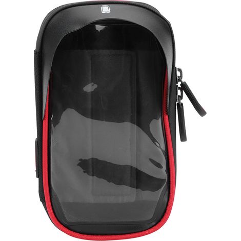 Support de téléphone universel étanche pour cadre avant de vélo, sacoche, accessoire de cyclisme, noir et rouge, coque souple 6 pouces (1/5)