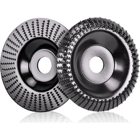 2 Pièces Disques Bois pour Meuleuse Angle Ø 125 mm x 22mm, Meuleuse à Bois Rapide Couper et Disques Abrasifs pour Meuleuse d'angle, Polissage, Sculpture, Ponçage (1/5)
