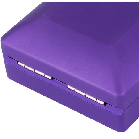 Boîte cadeau LED écologique pour bijoux [lot de 2] - Étui présentoir pendentif et bague (6.2x5.9x5cm & 8.8x6.8x3.5cm) - Mariage et engagement - Coloris violet (1/5)