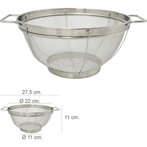 Scolapiatti In Rete Inox Con Manici Ø 22 cm. (1/2)