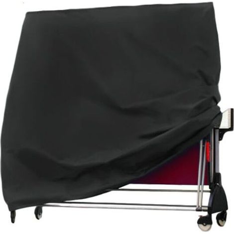 165x70x185 cm Table Tennis Table Protective Cover 210D Oxford, Black, Outdoor Garden Furniture Cover (1/4)