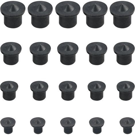 20 pièces Panneau Noir Épingles de Positionnement pour Meubles Pointes en Acier pour Bois Gabarit de Positionnement DIY 6/8/10/12 mm (1/4)
