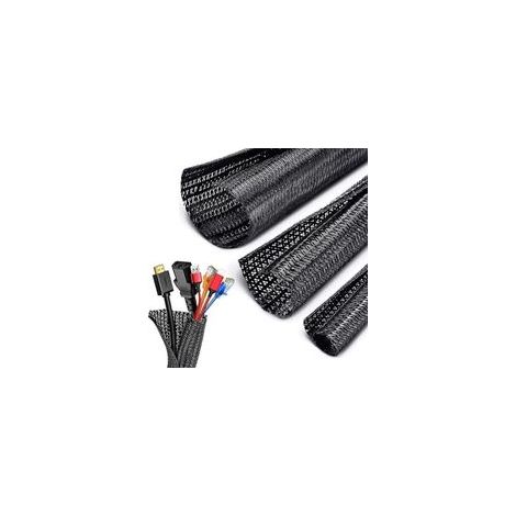 Gaine de gestion des câbles 3 mètres – Diamètre 13-14mm – Souple et ajustable – Protection pour câbles automobiles et informatiques (1/5)