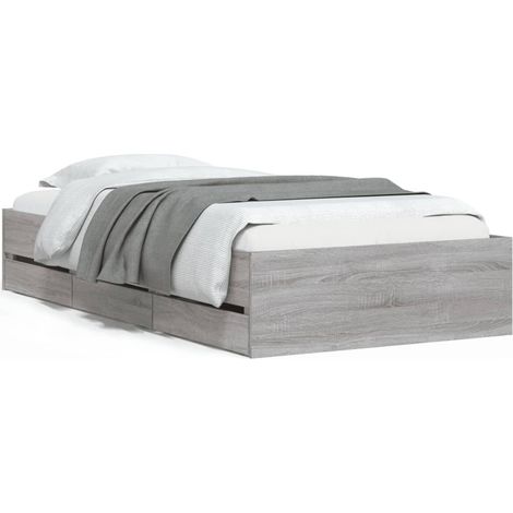 Maison Exclusive - Giroletto Cassetti Grigio Sonoma 90x200 cm Legno Multistrato