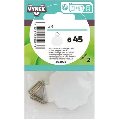 VYNEX - Attache tableau toile gommée d.45mm sc X4