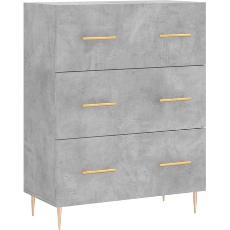 Maison Exclusive - Buffet gris béton 69,5x34x90 cm bois d'ingénierie