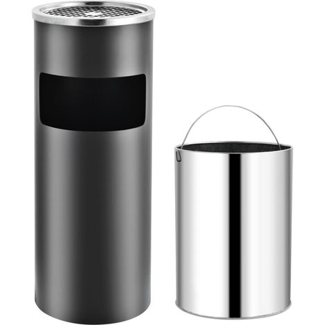 FIMEI Poubelle à cendrier d'hôtel 30 L Acier Gris (1/5)