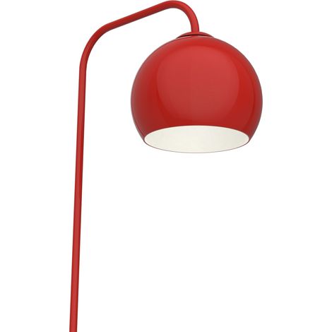 LUMICOM  JOE Piantana, 1X E27, max 42W, metallo, rosso lucido/bianco opaco, D.40cm H.170cm