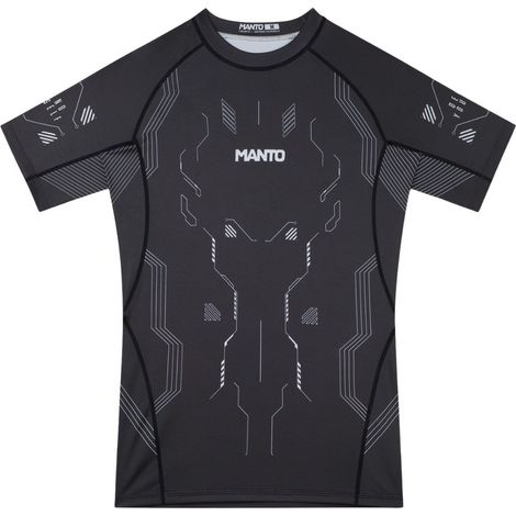 MANTO Rashguard Kurzarm SHIELD Schwarz L