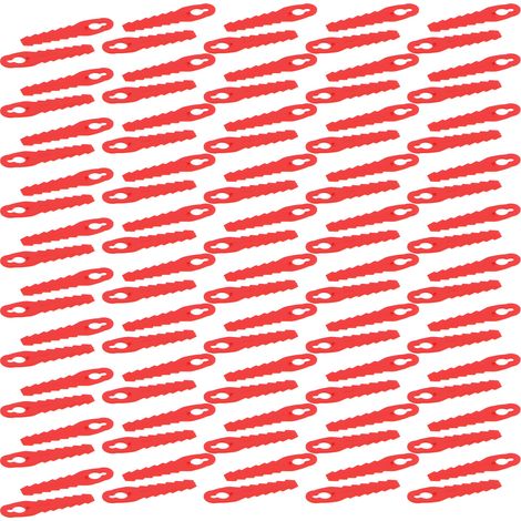 100 Ersatzmesser für Rasenmäher und Trimmer, 10 x 5 mm (1/5)