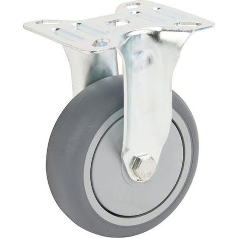 Roulettes pivotantes en acier galvanisé à platine de fixation TENTE 2478PJP075P60 (1/3)