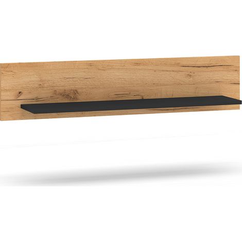 Estante de pared 110cm Solal Madera y Negro (1/4)