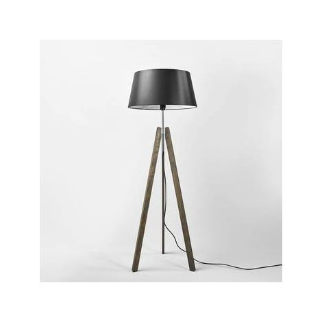[GEBRAUCHT] B-Ware Rothfels Thea Stehlampe Stehleuchte Standleuchte Lampe Holz Grau Schirm Schwarz