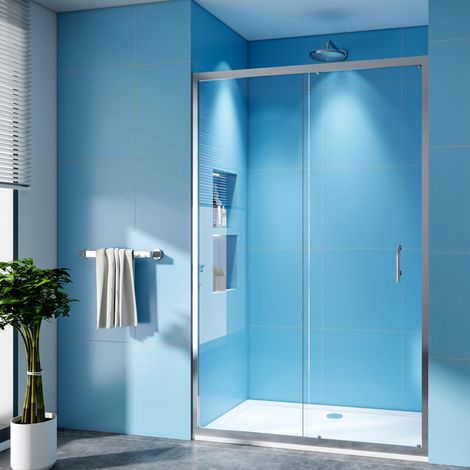 Stech Homes 1000x1850mm Sliding Shower Door Cubicle Walk in Glass Screen Enclosure Bathroom Cabin