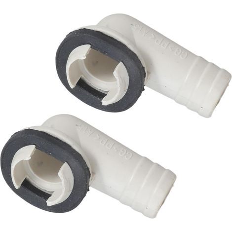 Lot de 2 connecteurs de tuyau de vidange pour climatiseur - Raccord coudé - Outil de réparation (1/3)