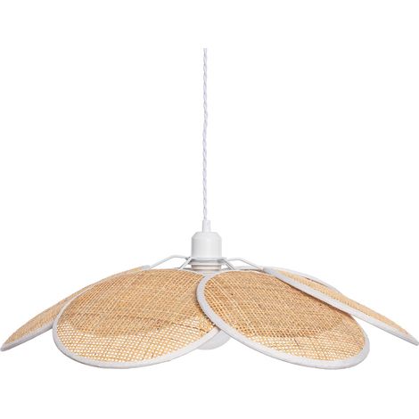Pendelleuchte Rattan Nirvana Weiß - Geflochten