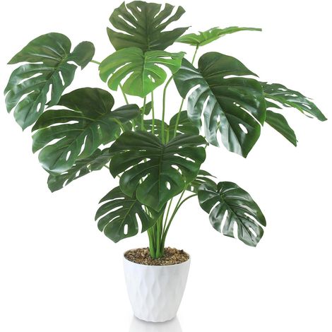 Fausse Plante, 75cm Plantes Artificielles Interieur Exterieur, Plante Verte Artificielle avec Pot, Fake Plant pour Decoration Cuisine Salon Chambre Bureau Cuisine Deco (1/5)