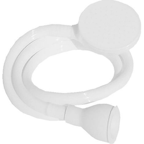 Douchette flexible pour robinet de lavabo – 1 m, blanc, idéale pour rincer les cheveux facilement comme chez le coiffeur (1/5)