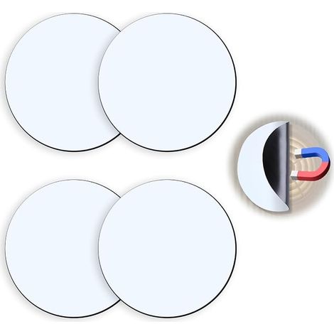 4 Pack Round Vent Cover, Strong Magnetic Vent Covers, Metal Magnetic Vent Covers for 6.5 Inch Ceiling, Lids, Fit for Magnetic Metal Vent (1/5)