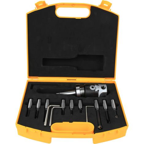Ensemble de fraises à aléser, Kits d'outils de fraisage CNC en acier au carbone avec boîte de rangement C20-F1-12-9PCS (1/5)