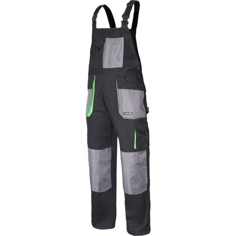 Salopette noire et verte, 100 % coton, taille 2L (54), marquage CE, Lahti