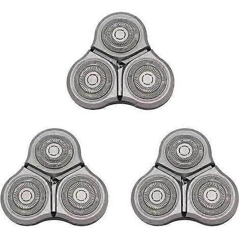 Lot de 3 têtes de rasoir électrique de rechange pour S500C, S500 et S300 (référence MJTXD01SKS). Accessoires pour têtes de coupe. (1/4)