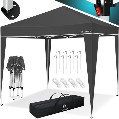 KESSER® Gazebo 3x3m  impermeabile  incl. borsa  sistema pop-up click  protezione UV 50+  gazebo pieghevole  tenda da giardino  tenda per feste  montanti in metallo  antracite