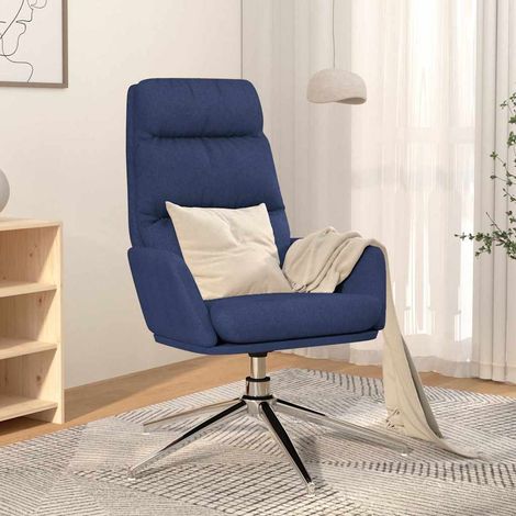 vidaXL Sillón de relax de tela azul (1/5)