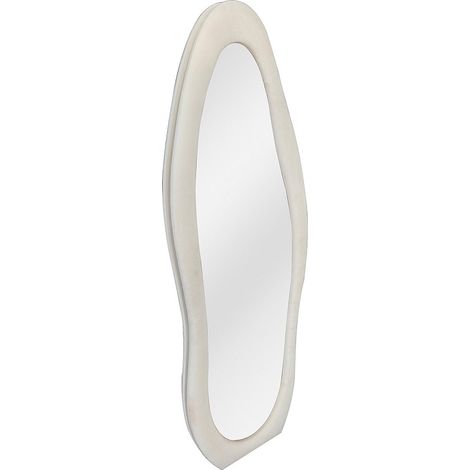 Miroir organique en velours - L. 60 x H. 160 - Crème - LAVINA (1/4)