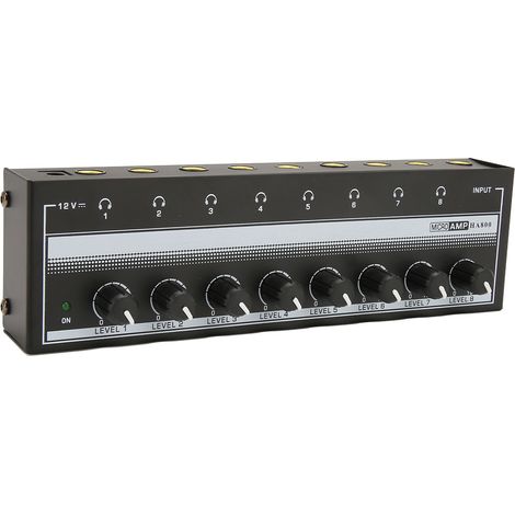 Amplificateur de casque professionnel haute puissance, plug and play, stéréo 8 canaux, prise UE 100-240 V (1/5)