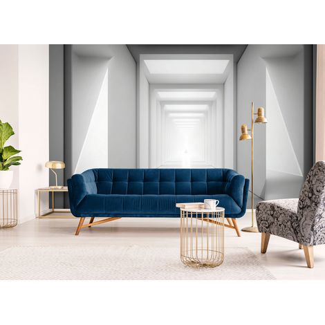 Papier Peint Noir et Blanc - Couloir Infini - 150 x 250 cm (1/2)