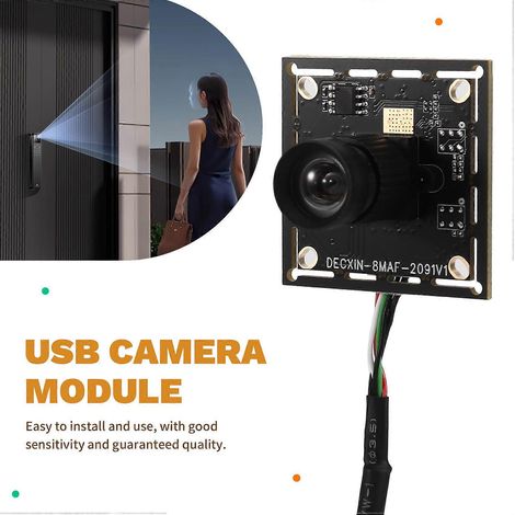 78° 8-Megapixel HD-USB-Kameramodul mit Fixfokus, Industriekamera, treiberlos, IMX179-Kameramodul mit 1 m USB-Kabel (1/5)