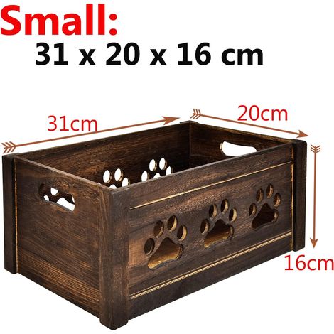Small Wooden Crates Storage Box, Display Christmas Hampers Decorative Organizer Storage Crates Boxes, Wood Container for Weddings & Parties Beautiful Botanics, Slatted Apple Crate Display Box