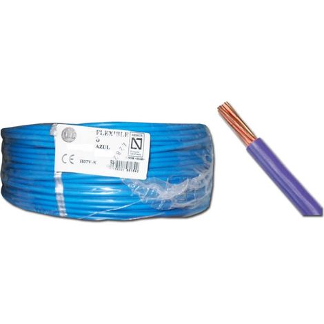 Cable eléctrico flexible L/halógenos 2,5mm x 100 m azul